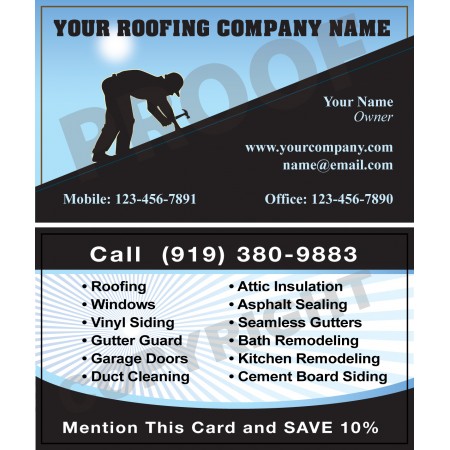 Roofing Business Card #8